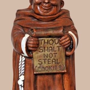 VINTAGE Old MonkFriar Tuck "Thou Shaltnot Steal, Cookies" TenCommandments
